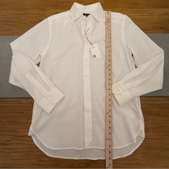 Quince White Organic Cotton Cashmere Brushed Twill Long Sleeve Shirt Size M NWT - Picture 4 of 8